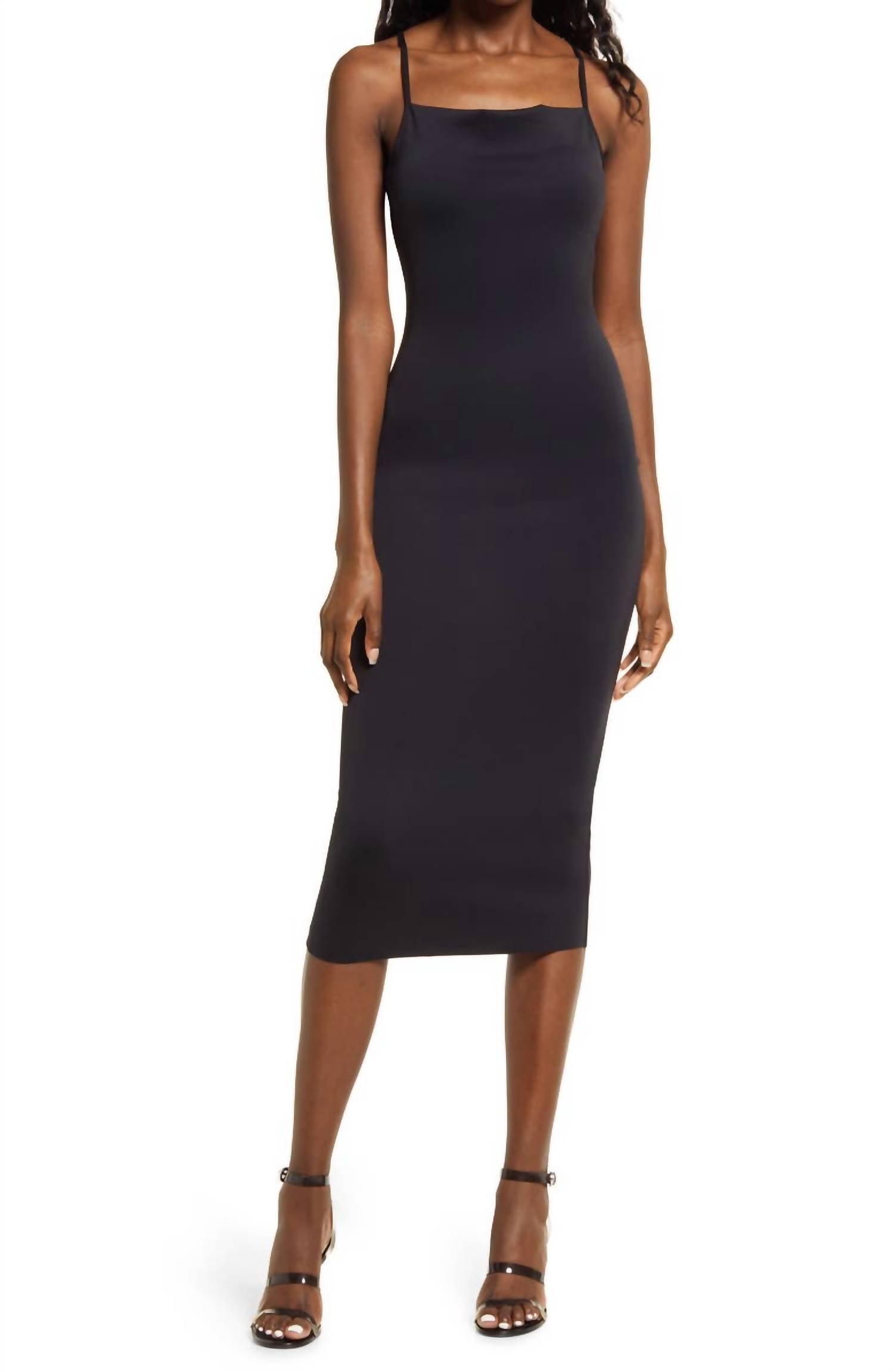 Платье-миди Scuba Spaghetti черного цвета GOOD AMERICAN
Платье-миди Scuba Spaghetti черного цвета GOOD AMERICAN