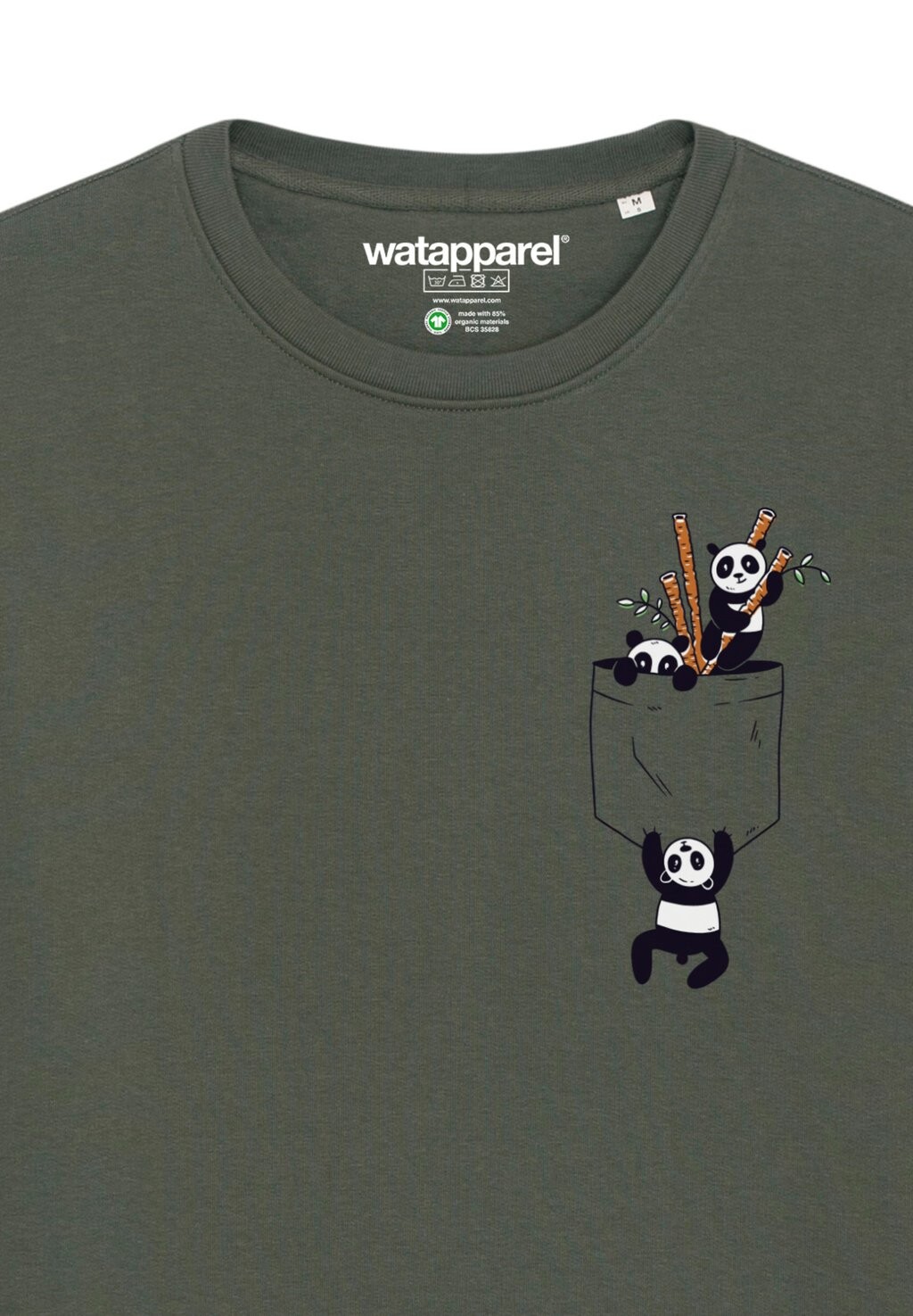 Толстовка POCKET PANDAS watapparel, хаки
Толстовка POCKET PANDAS watapparel, хаки