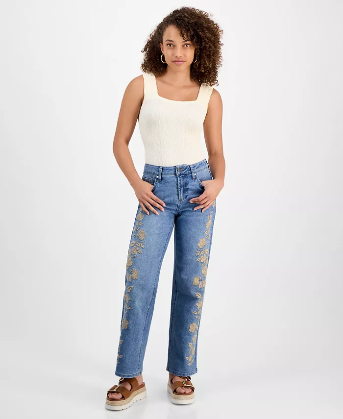 Джинсы Petite с высокой талией и отделкой прямого кроя And Now This, синий
Джинсы Petite с высокой талией и отделкой прямого кроя And Now This, синий