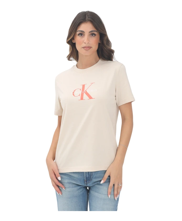 Бежевая футболка с логотипом CK Calvin Klein Jeans, бежевый
Бежевая футболка с логотипом CK Calvin Klein Jeans, бежевый
