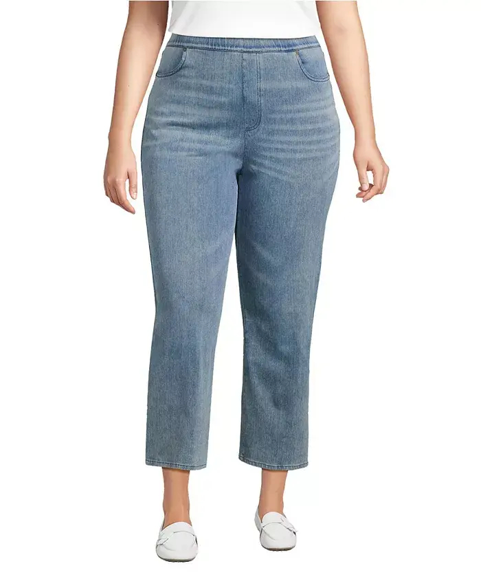 Джинсы Starfish с высокой талией и прямыми краями из денима больших размеров Lands' End, синий
Джинсы Starfish с высокой талией и прямыми краями из денима больших размеров Lands' End, синий