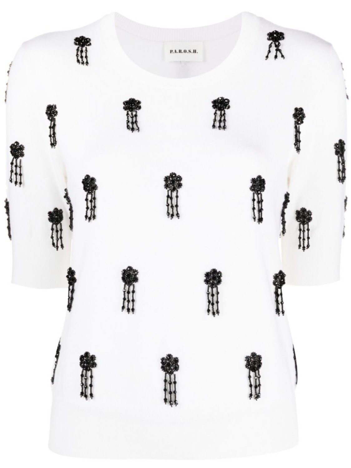 P.A.R.O.S.H. футболка с бисером, белый
P.A.R.O.S.H. футболка с бисером, белый