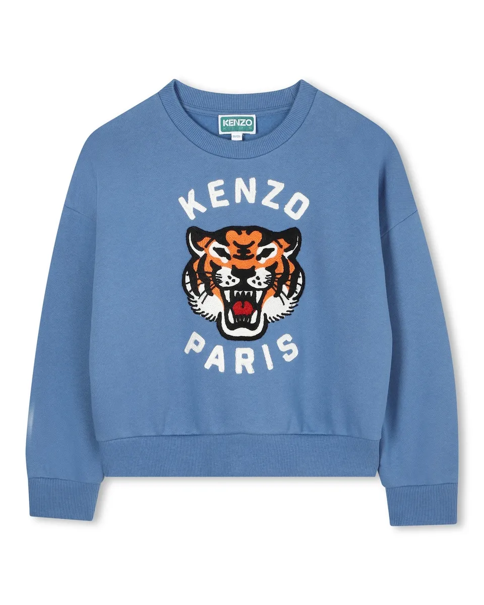 Детская синяя хлопковая толстовка Kenzo Kids, синий
Детская синяя хлопковая толстовка Kenzo Kids, синий