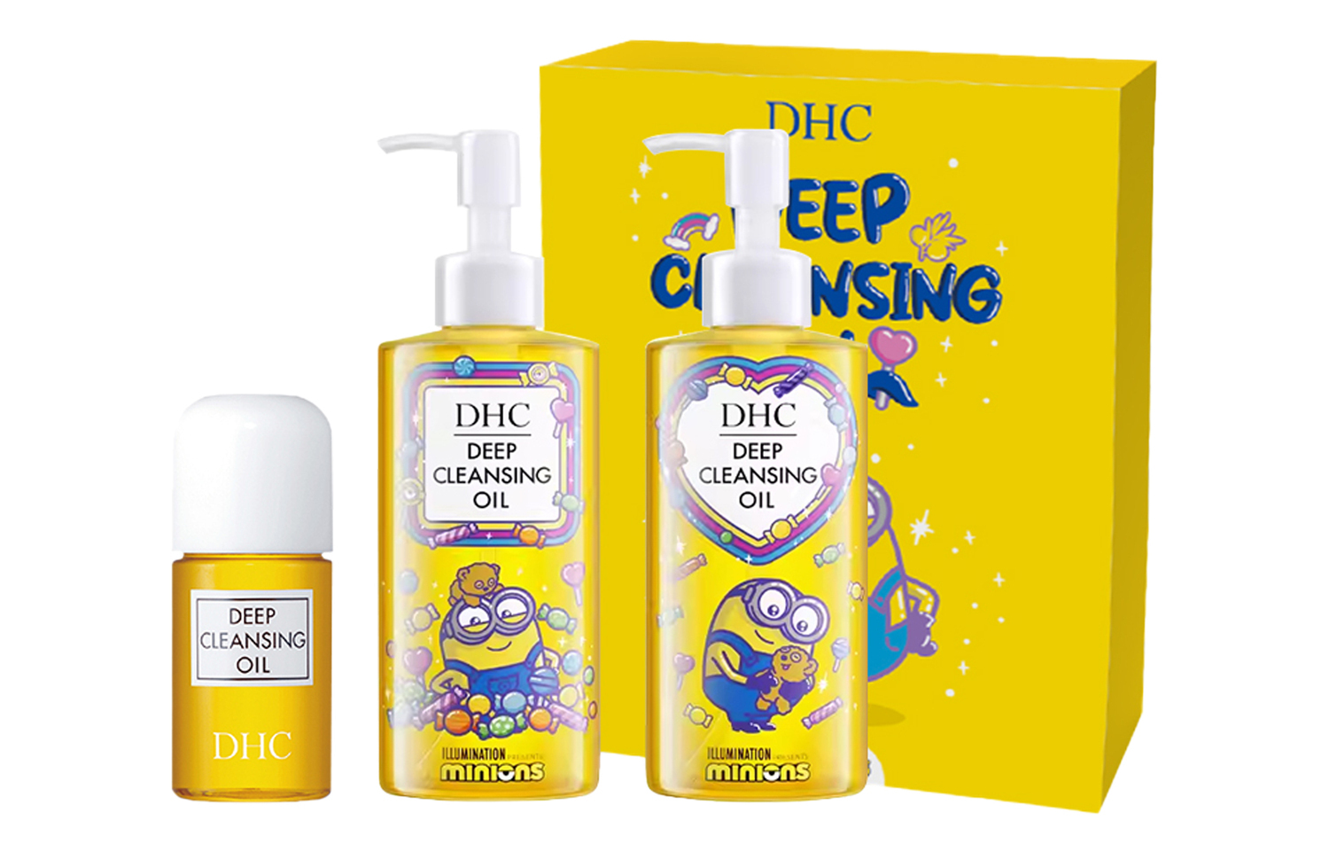 DHC Минионы Candy Olive подарочный набор средство для снятия макияжа очищающее 30мл+200мл*2
DHC Минионы Candy Olive подарочный набор средство для снятия макияжа очищающее 30мл+200мл*2