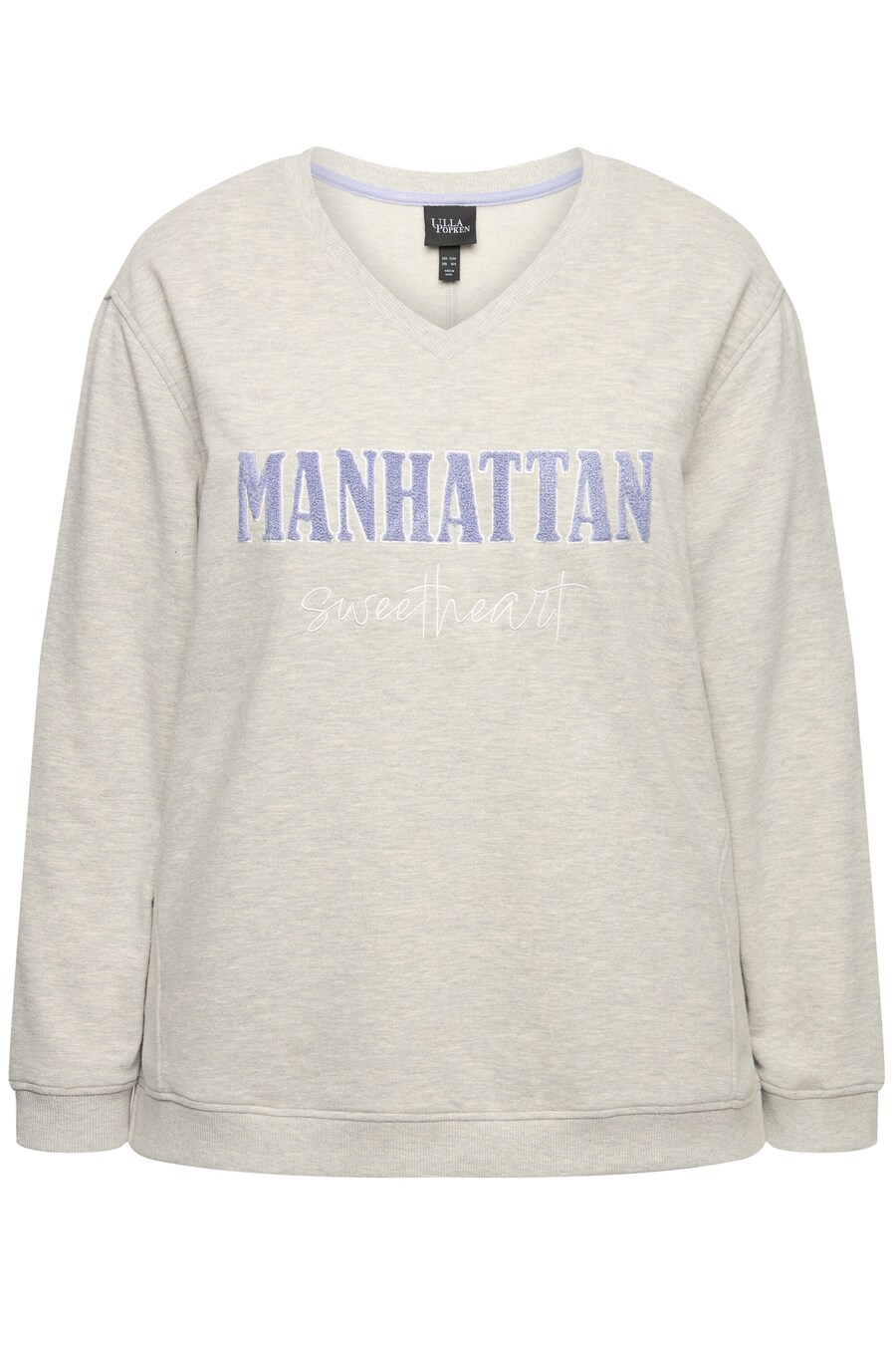 Толстовка Ulla Popken, светло-серый 
Толстовка Ulla Popken, светло-серый