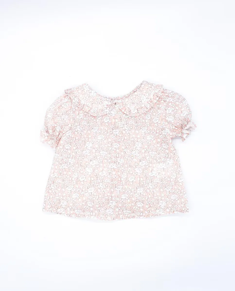 Блузка из хлопка для девочки с принтом Fina Ejerique, розовый 
Блузка из хлопка для девочки с принтом Fina Ejerique, розовый