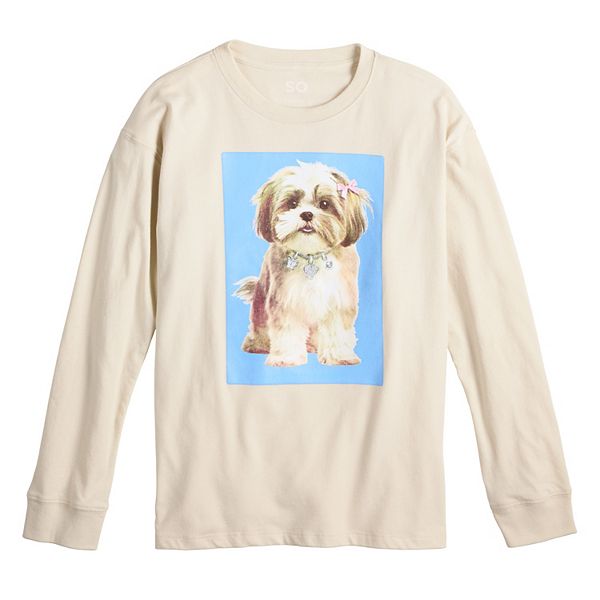 Детская футболка с длинным рукавом и принтом, размеры 6-20, regular и plus So, Charm Bracelet Pup
Детская футболка с длинным рукавом и принтом, размеры 6-20, regular и plus So, Charm Bracelet Pup