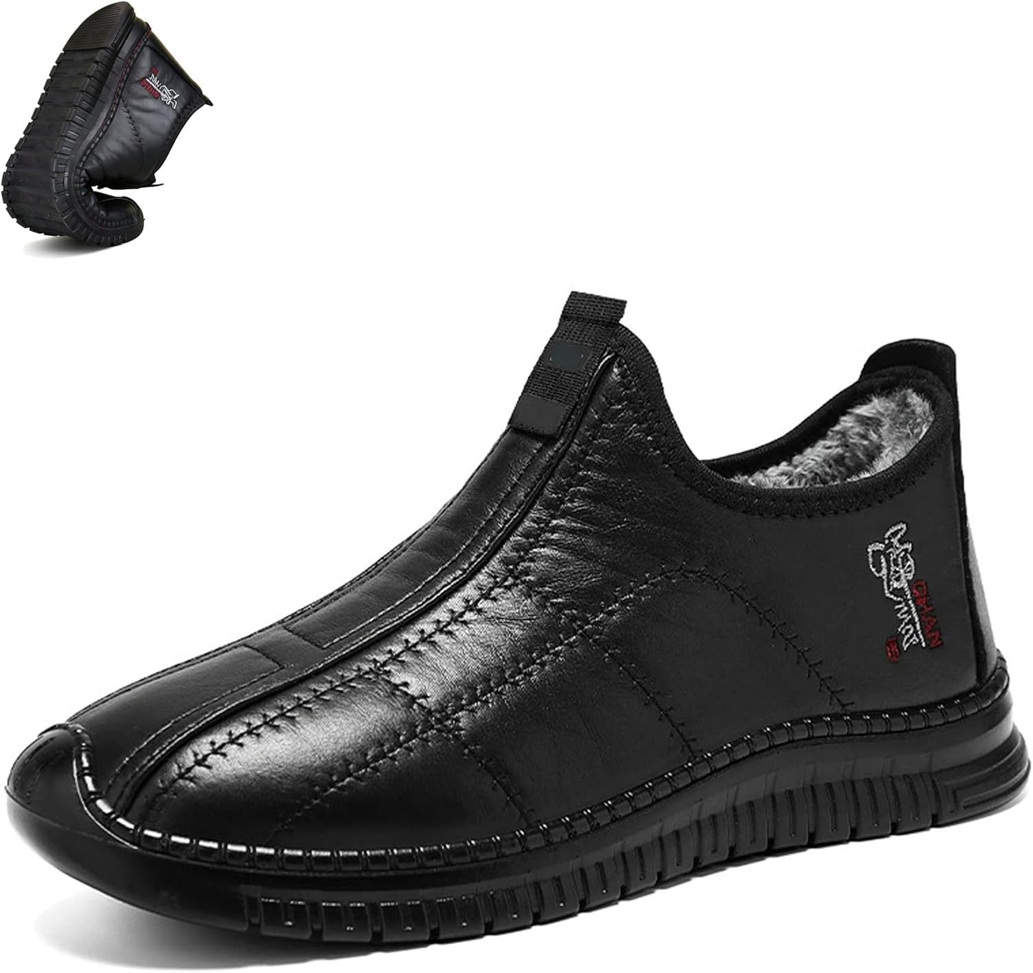 Мужские зимние термоботинки без шнурков с противоскользящей подошвой, комфортные повседневные водонепроницаемые снежные ботинки для ежедневной носки BXCZEDW, Black
Мужские зимние термоботинки без шнурков с противоскользящей подошвой, комфортные повседневные водонепроницаемые снежные ботинки для ежедневной носки BXCZEDW, Black