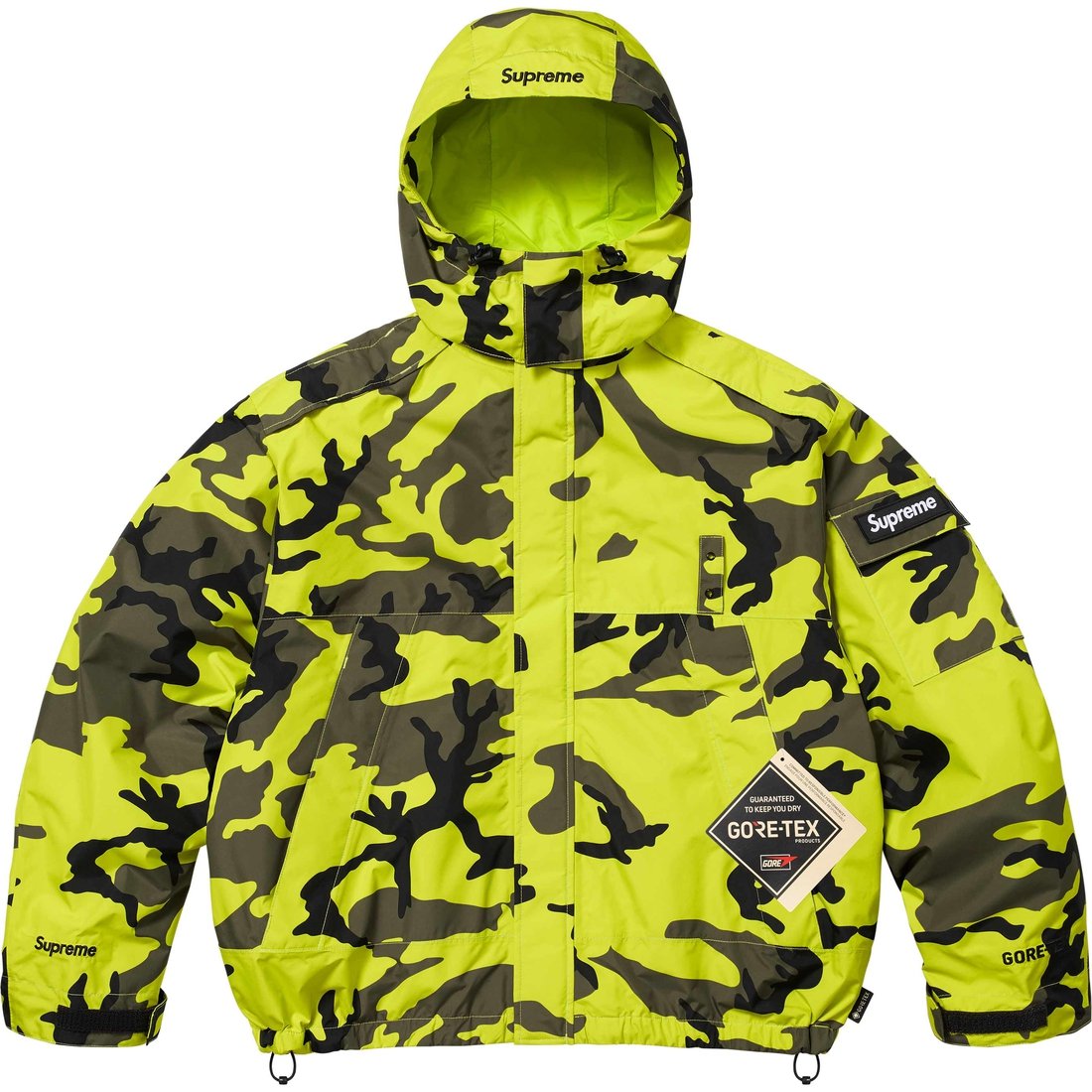 Supreme Двусторонняя куртка с мембраной GORE TEX и стёганой подкладкой, Fluorescent Camouflage 
Supreme Двусторонняя куртка с мембраной GORE TEX и стёганой подкладкой, Fluorescent Camouflage