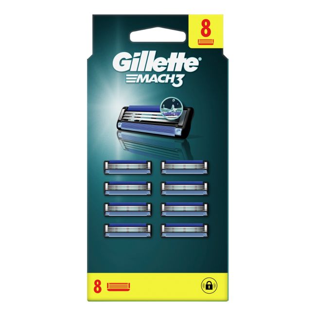 Сменные бритвенные головки Mach3 (8 шт.) Gillette
Сменные бритвенные головки Mach3 (8 шт.) Gillette