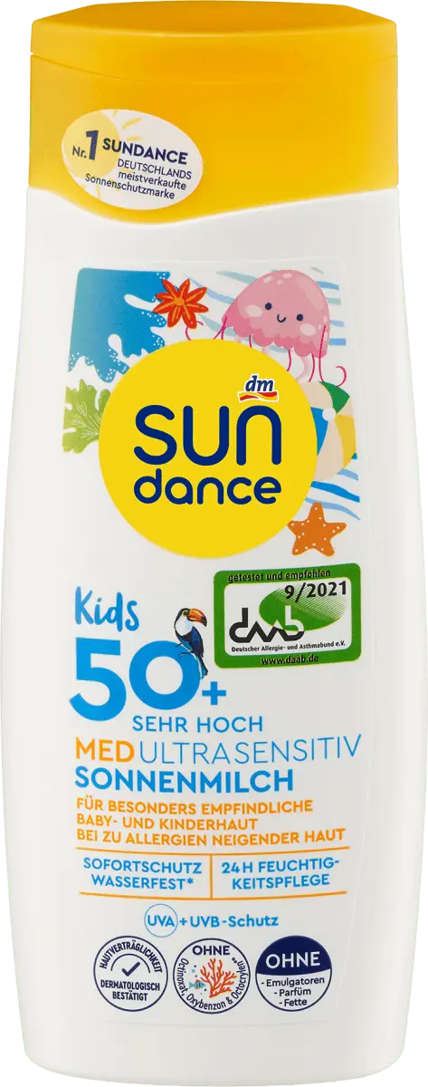 Солнечное молочко детское MED Ultra Sensitive SPF 50+ 200мл SUNDANCE
Солнечное молочко детское MED Ultra Sensitive SPF 50+ 200мл SUNDANCE