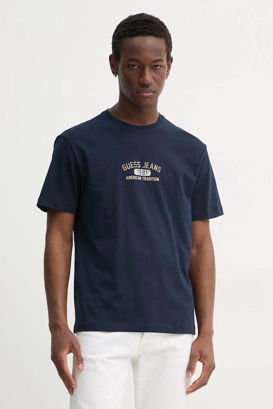 Хлопковая футболка Guess Jeans, темно-синий
Хлопковая футболка Guess Jeans, темно-синий