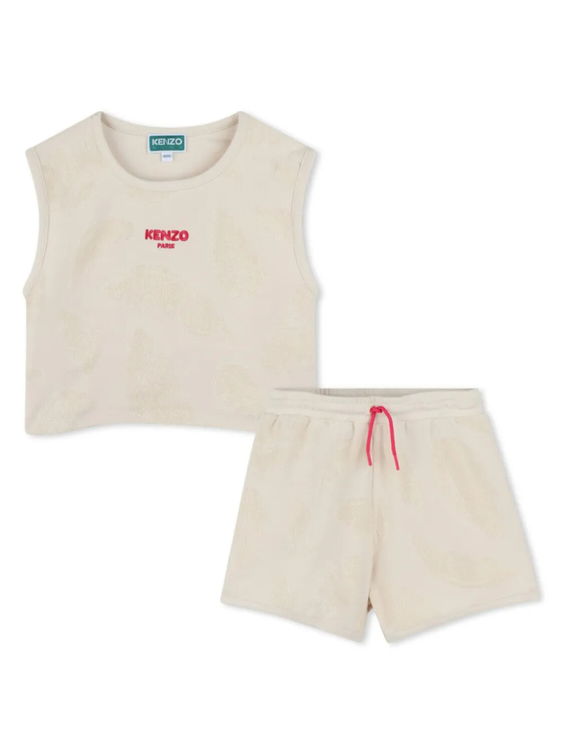 Kenzo Kids махровый комплект из топа и шортов, нейтральный
Kenzo Kids махровый комплект из топа и шортов, нейтральный