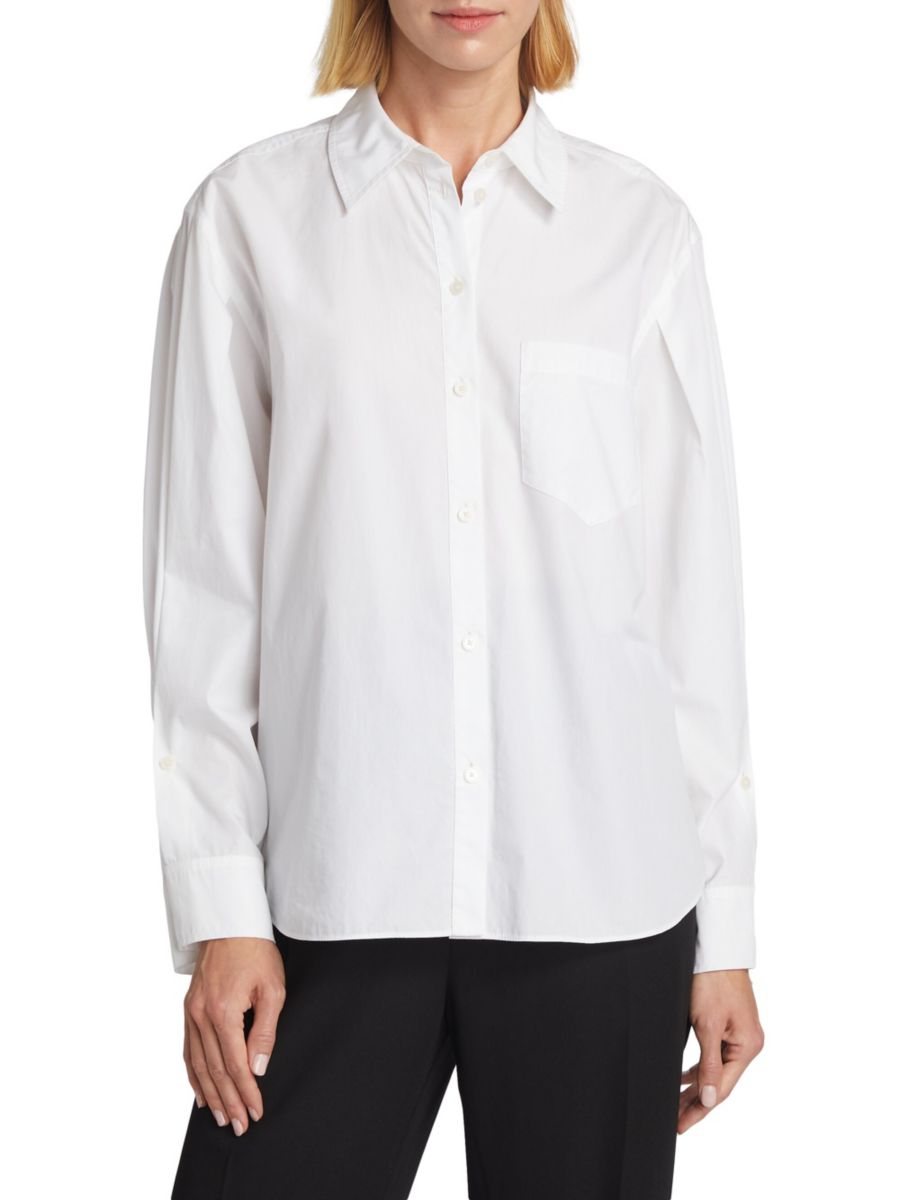 Рубашка свободного кроя из хлопка с высоким и низким кроем Derek Lam 10 Crosby, цвет Optic White
Рубашка свободного кроя из хлопка с высоким и низким кроем Derek Lam 10 Crosby, цвет Optic White