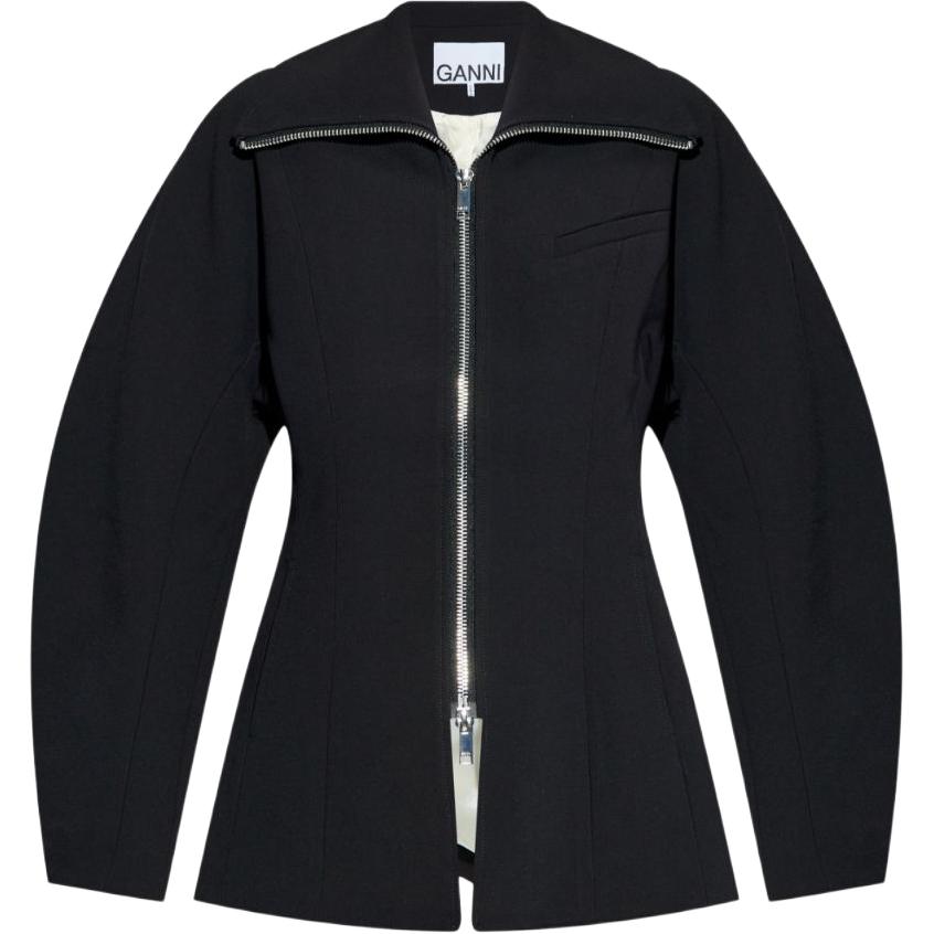 GANNI Связанный креповый жакет, Black
GANNI Связанный креповый жакет, Black