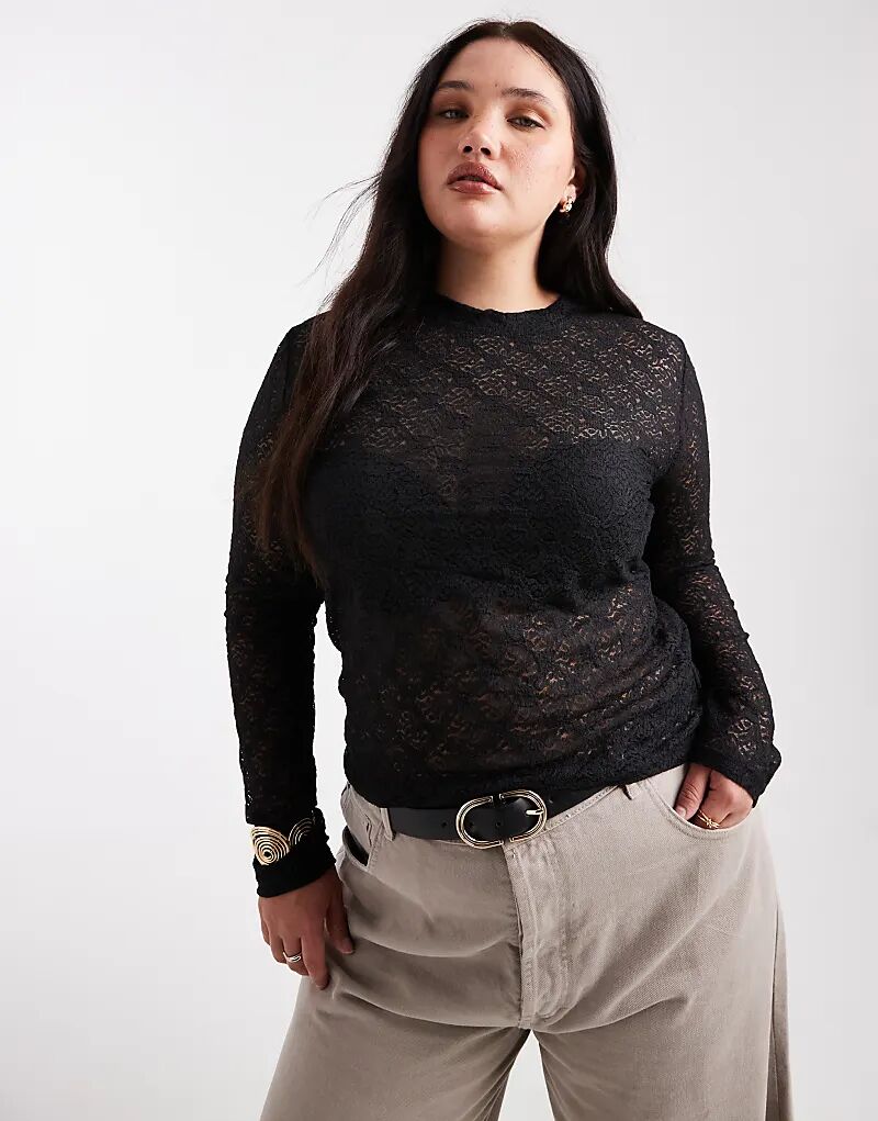 Длинный кружевной топ Noisy May Curve черного цвета
Длинный кружевной топ Noisy May Curve черного цвета