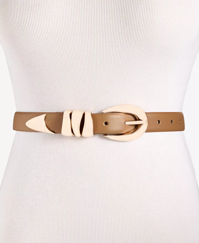 Скульптурный ремень с пряжкой в стиле скинни On 34th, коричневый/бежевый
Скульптурный ремень с пряжкой в стиле скинни On 34th, коричневый/бежевый