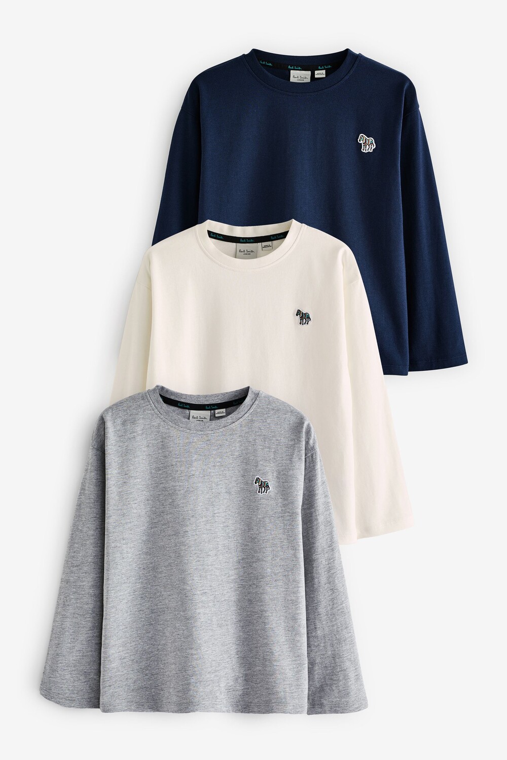 Футболки с длинным рукавом для мальчиков, 3 шт в упаковке Paul Smith Junior, синий 
Футболки с длинным рукавом для мальчиков, 3 шт в упаковке Paul Smith Junior, синий