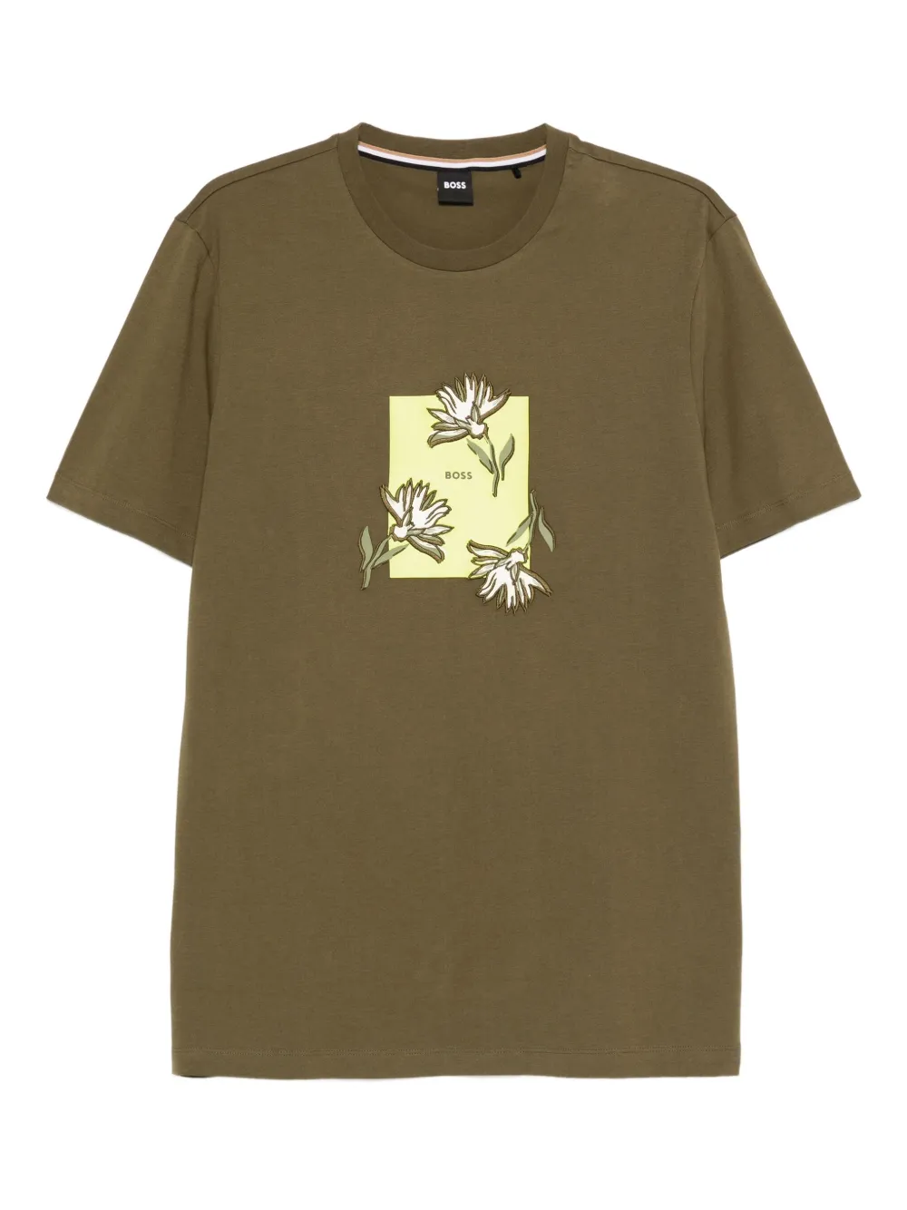 Футболка с цветочным принтом BOSS, зеленый
Футболка с цветочным принтом BOSS, зеленый