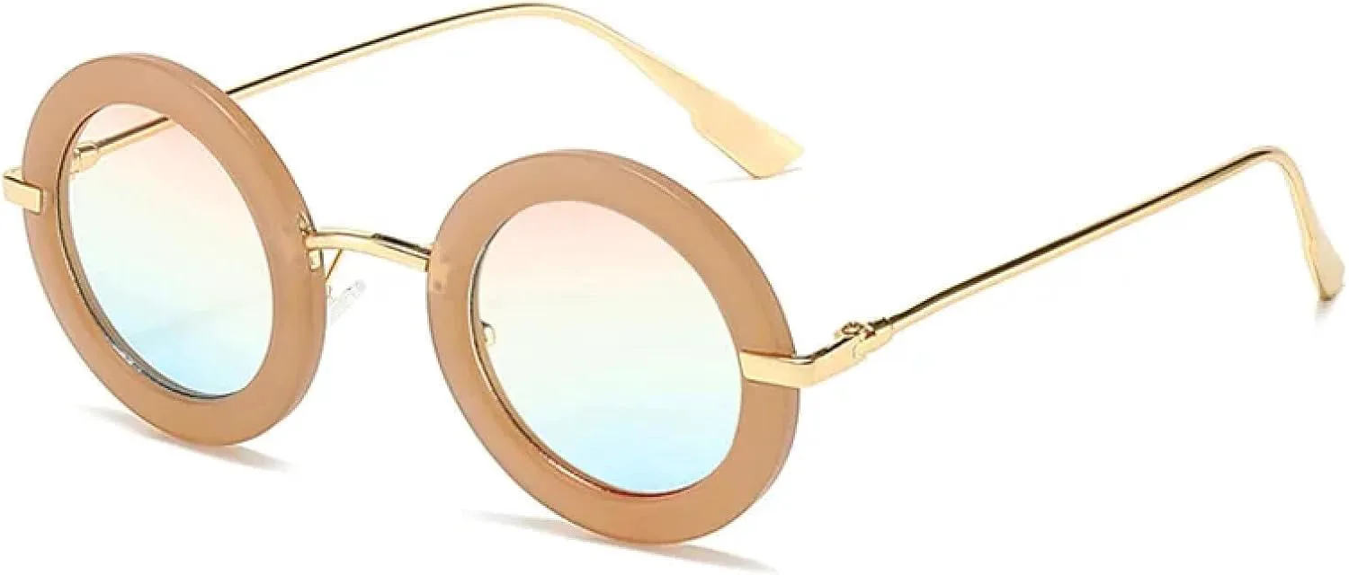 Винтажные панк-солнцезащитные очки круглой формы для женщин, популярный модный разноцветный вариант, желейные очки для мужчин, тренд UV400 TVTBBVV, Brown-pinkblue
Винтажные панк-солнцезащитные очки круглой формы для женщин, популярный модный разноцветный вариант, желейные очки для мужчин, тренд UV400 TVTBBVV, Brown-pinkblue