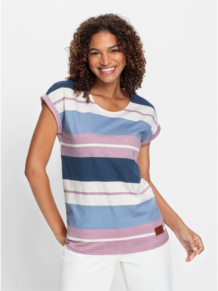 Рубашка с принтом в лилово-темно-синие полосы WITT WEIDEN
Рубашка с принтом в лилово-темно-синие полосы WITT WEIDEN