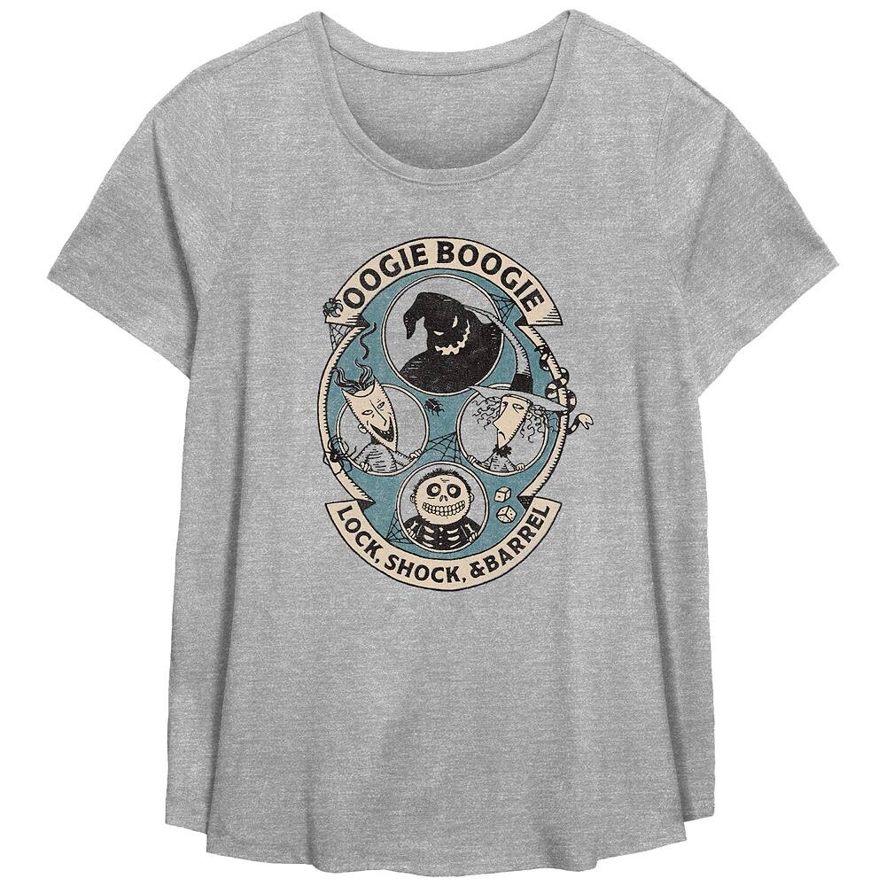 Футболка с струящимся рисунком большого размера Disney's «Кошмар перед Рождеством» Oogie Boogie Lock, Shock & Barrel большого размера, цвет Heather Gray
Футболка с струящимся рисунком большого размера Disney's «Кошмар перед Рождеством» Oogie Boogie Lock, Shock & Barrel большого размера, цвет Heather Gray