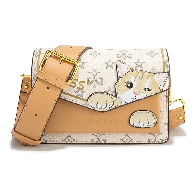 MISS GAIL Синтетическая кожаная сумка кросс-боди Regular Women's коричневый/белый
MISS GAIL Синтетическая кожаная сумка кросс-боди Regular Women's коричневый/белый