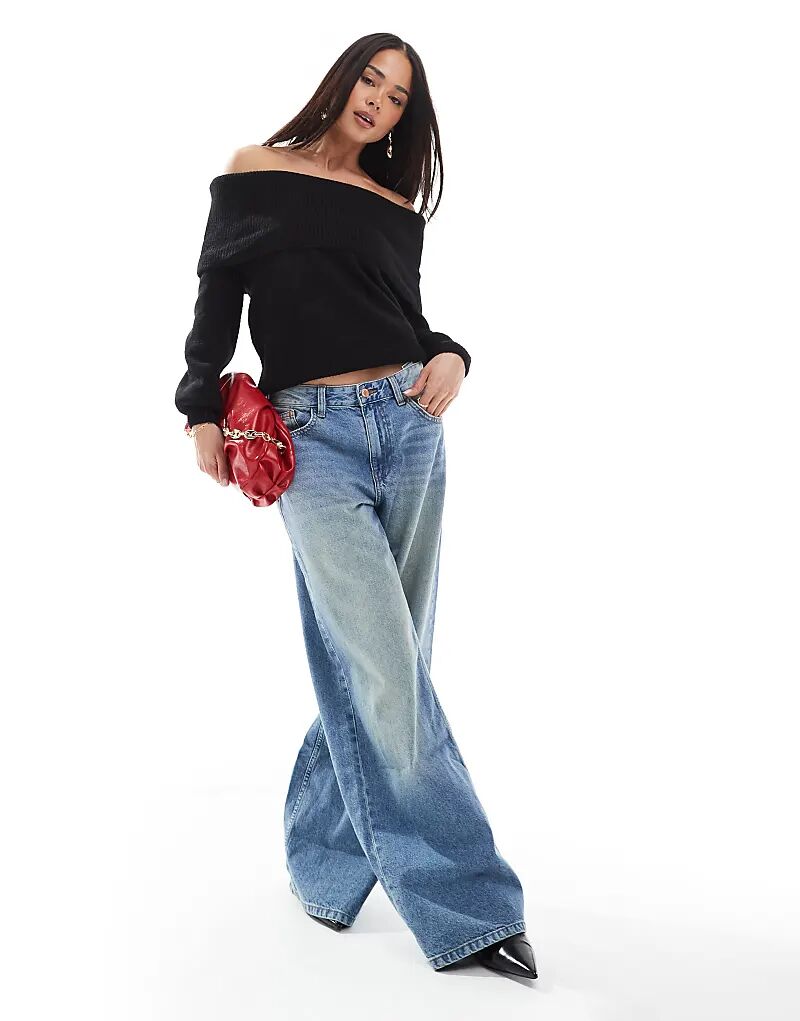 Джемпер с открытыми плечами черного цвета Threadbare
Джемпер с открытыми плечами черного цвета Threadbare