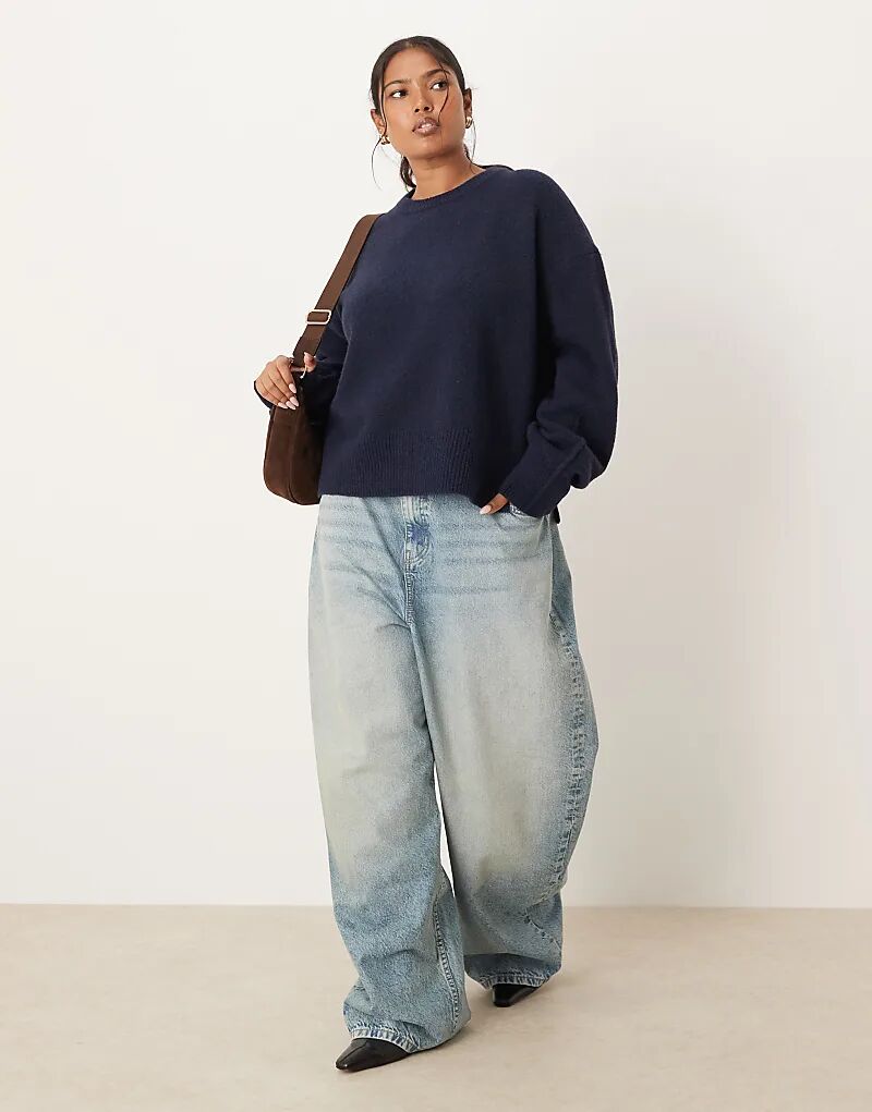 Джемпер свободного кроя с круглым вырезом и разрезами по бокам ASOS DESIGN Curve темно-синего цвета
Джемпер свободного кроя с круглым вырезом и разрезами по бокам ASOS DESIGN Curve темно-синего цвета