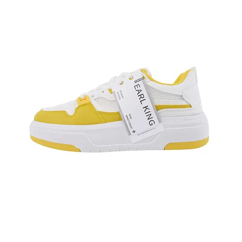 Earl king Мужские устойчивые к истиранию низкие скейтерские кроссовки бело-желтые, цвет White Yellow
Earl king Мужские устойчивые к истиранию низкие скейтерские кроссовки бело-желтые, цвет White Yellow