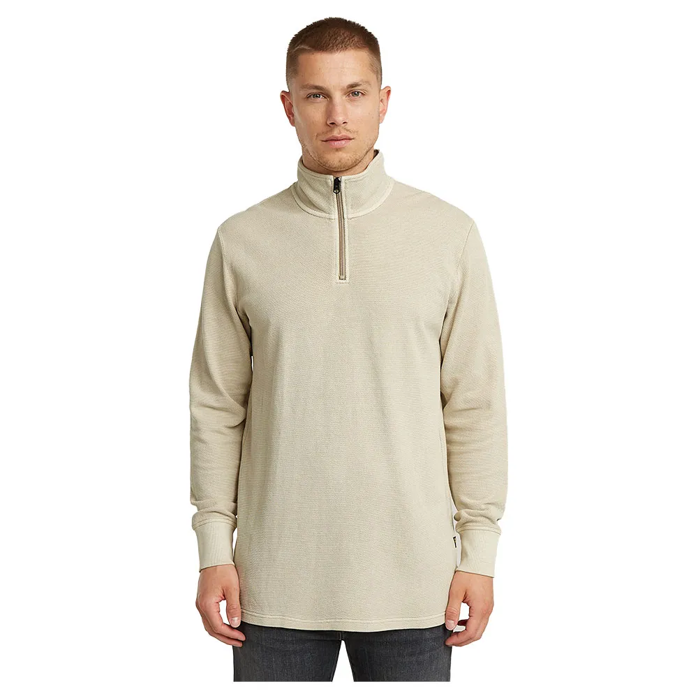 Лонгслив G-Star Overdyed Half Zip Tweeter, бежевый 
Лонгслив G-Star Overdyed Half Zip Tweeter, бежевый