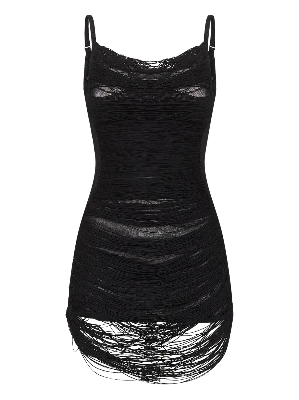 Платье мини с бахромой The Attico, черный
Платье мини с бахромой The Attico, черный