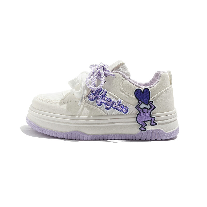 Кеды, скейтборд обувь женская низкая белый/фиолетовый Beier
Кеды, скейтборд обувь женская низкая белый/фиолетовый Beier