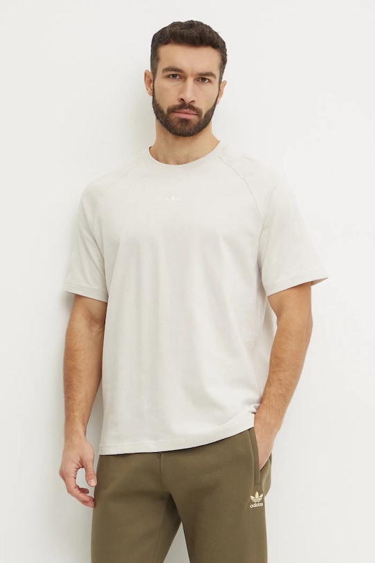 Хлопковая футболка Essential Adidas Originals, бежевый
Хлопковая футболка Essential Adidas Originals, бежевый