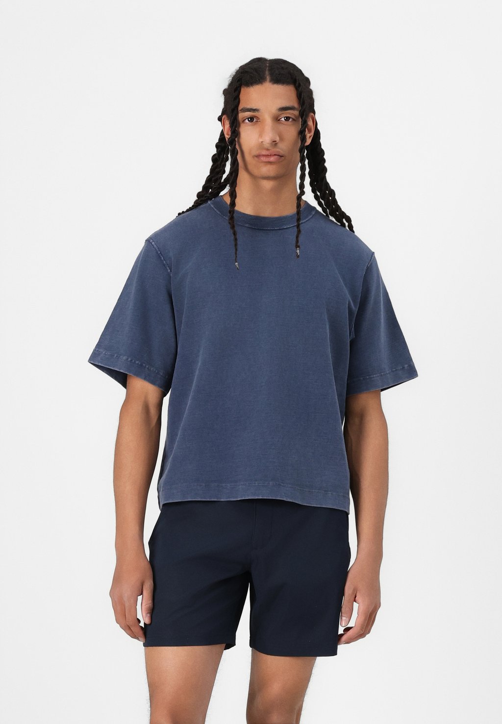 Базовая футболка Abercrombie & Fitch, темно-синий 
Базовая футболка Abercrombie & Fitch, темно-синий