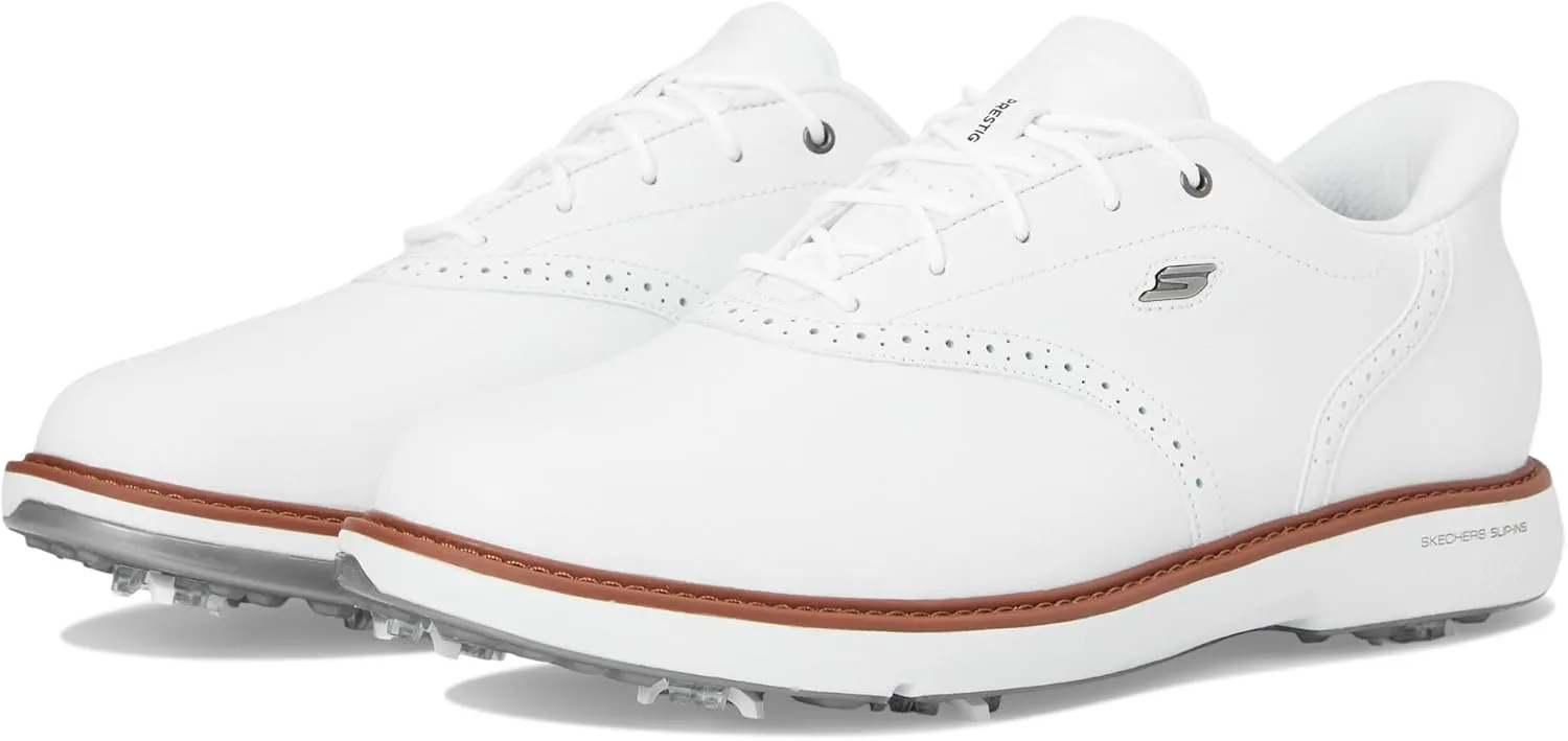 Мужские гольф-кроссовки Skechers Prestige с анатомической стелькой, белый/синий
Мужские гольф-кроссовки Skechers Prestige с анатомической стелькой, белый/синий