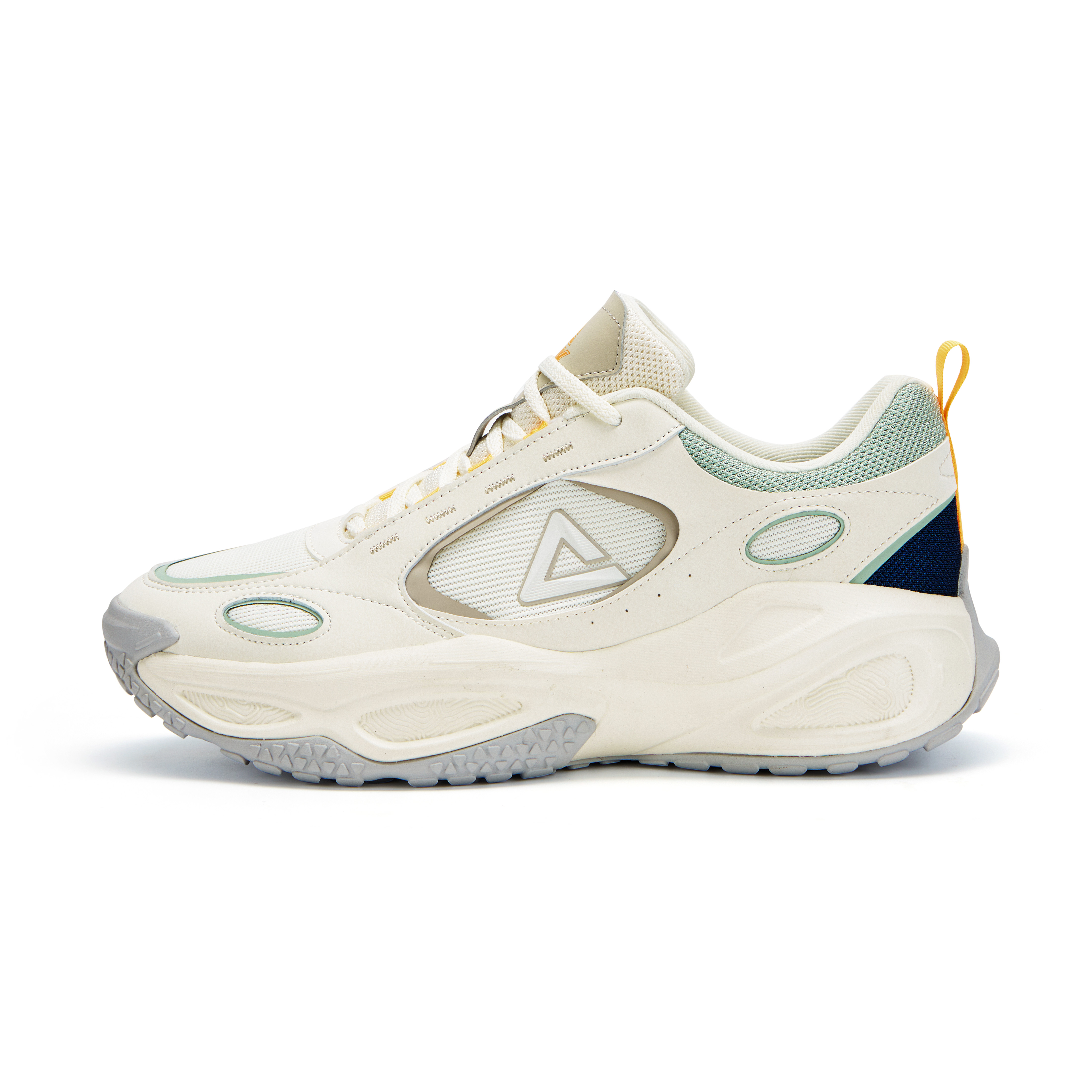 PEAK Амортизирующие, нескользящие и износостойкие повседневные туфли средней высоты из парусины белого цвета для мужчин 
PEAK Амортизирующие, нескользящие и износостойкие повседневные туфли средней высоты из парусины белого цвета для мужчин