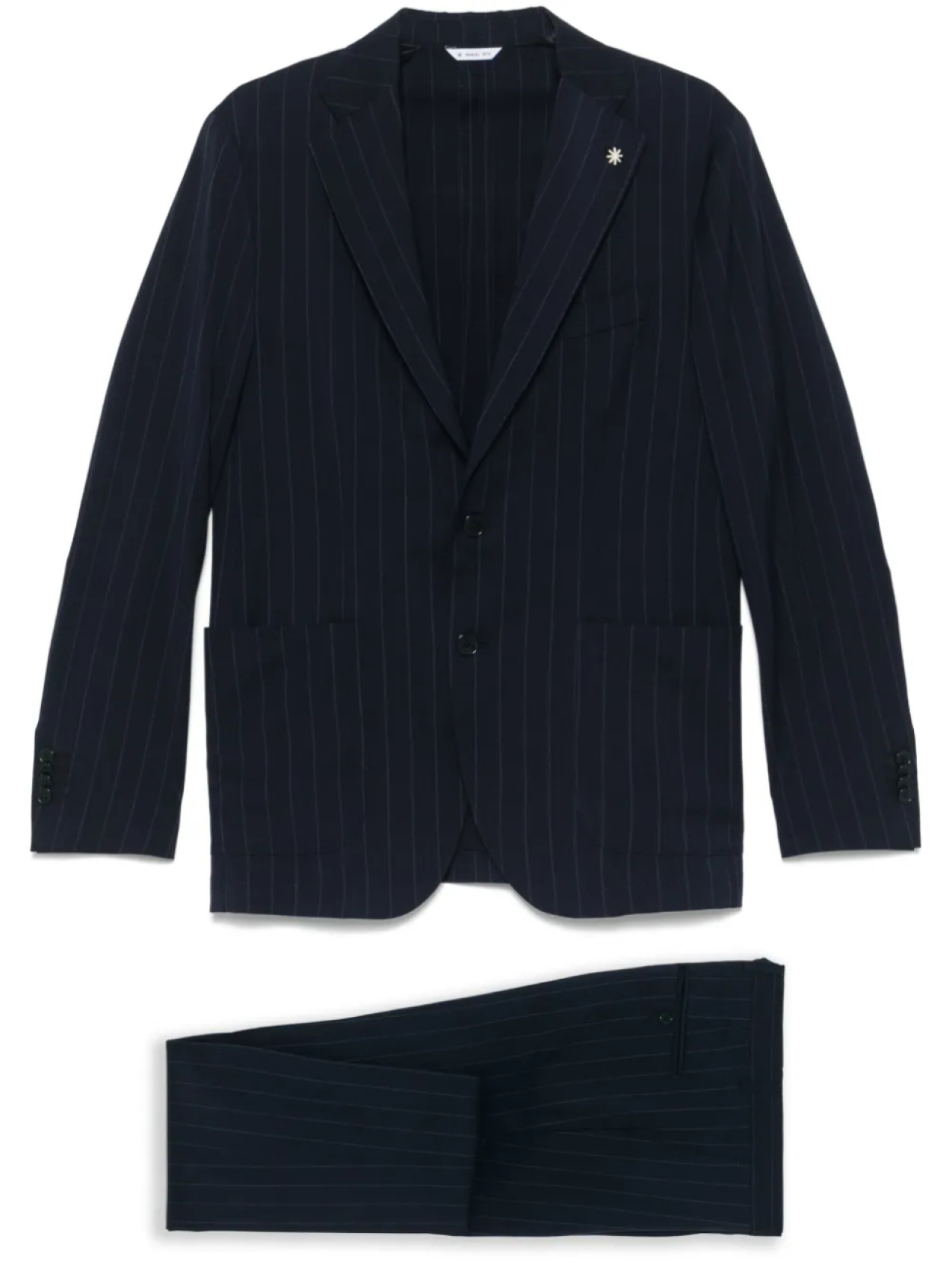 Manuel Ritz костюм в тонкую полоску, синий
Manuel Ritz костюм в тонкую полоску, синий