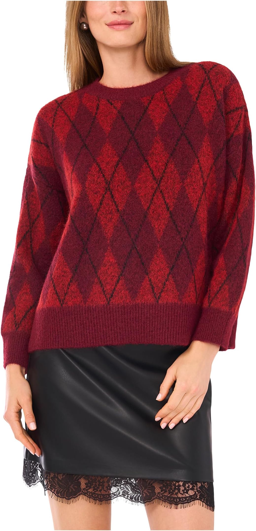 Свитер Vince Camuto Women's Mohair Jacqurd Long Sleeve Crew Neck, Burgundy
Свитер Vince Camuto Women's Mohair Jacqurd Long Sleeve Crew Neck, Burgundy