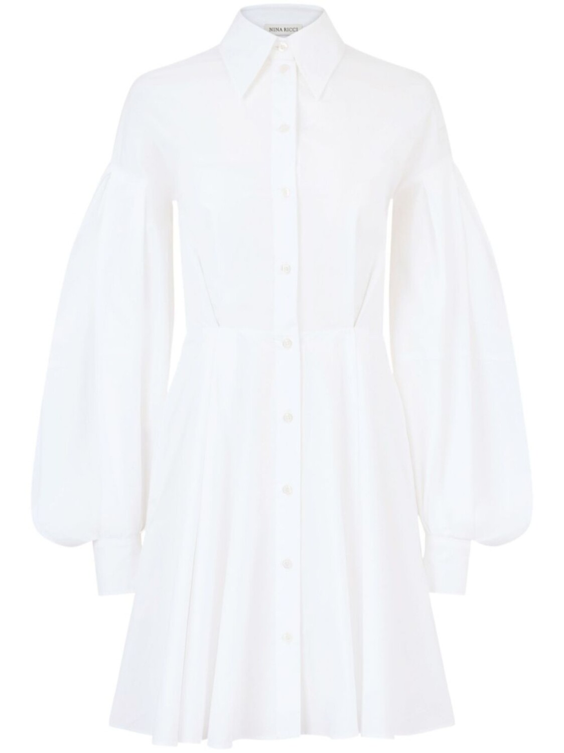 Nina Ricci платье мини с объемными рукавами, белый
Nina Ricci платье мини с объемными рукавами, белый