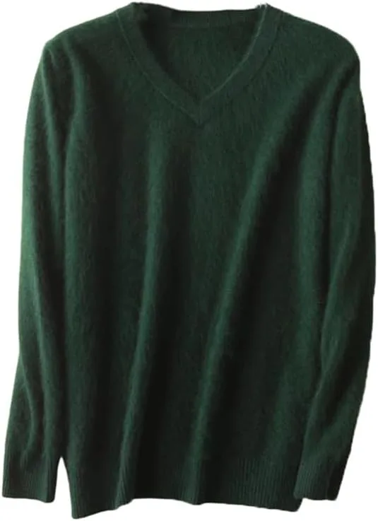 Мужской свитер из кашемира с норкой, V-образным вырезом и длинными рукавами
Мужской свитер из кашемира с норкой, V-образным вырезом и длинными рукавами