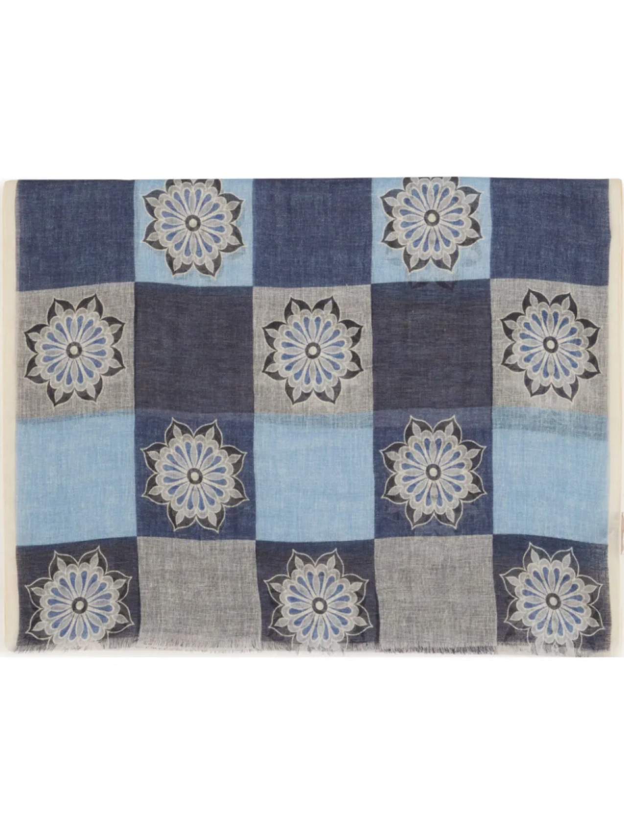 ROSI шарф с принтом, синий 
ROSI шарф с принтом, синий