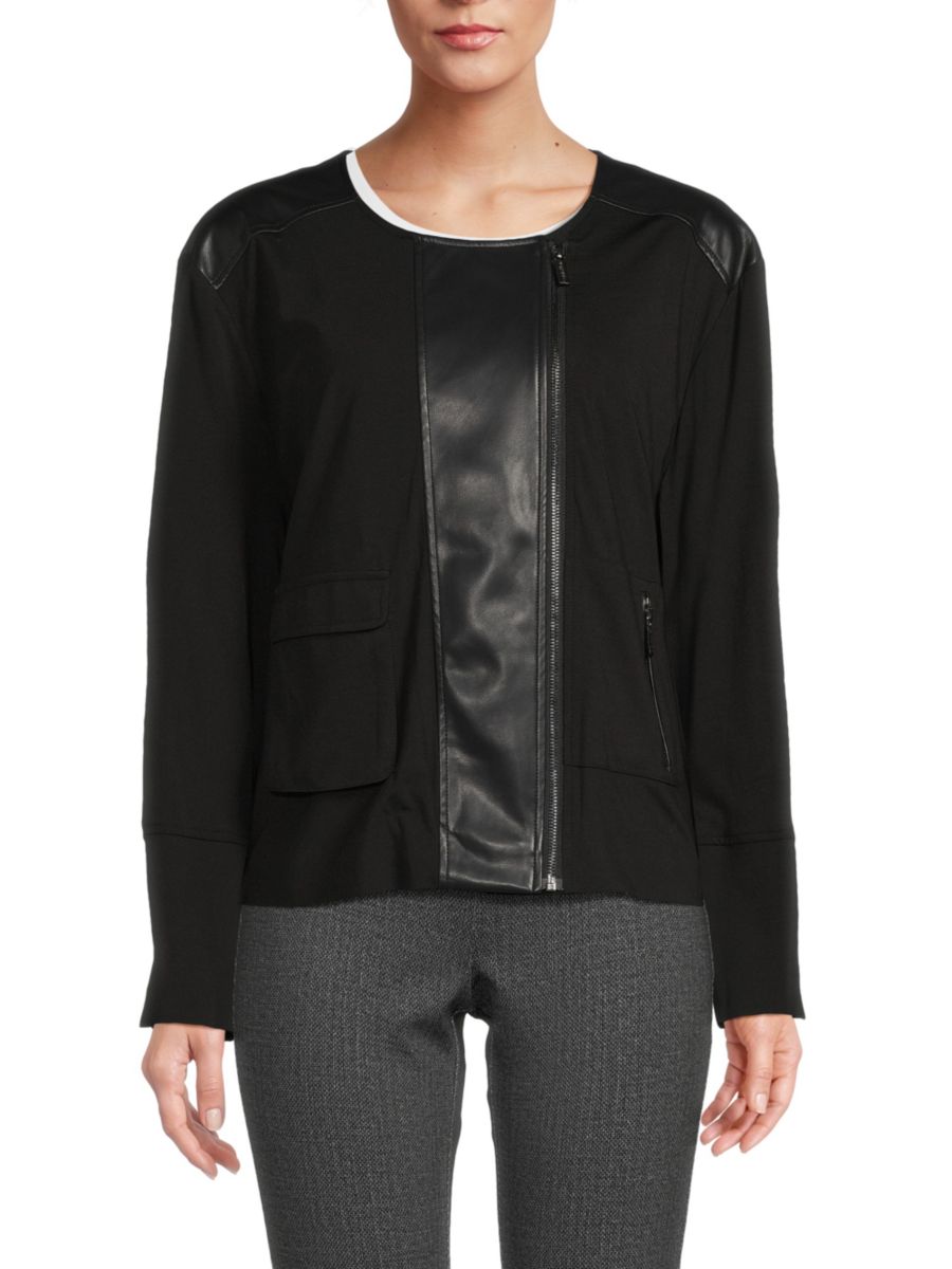 Куртка из искусственной кожи асимметричного плетения на молнии Calvin Klein, черный
Куртка из искусственной кожи асимметричного плетения на молнии Calvin Klein, черный