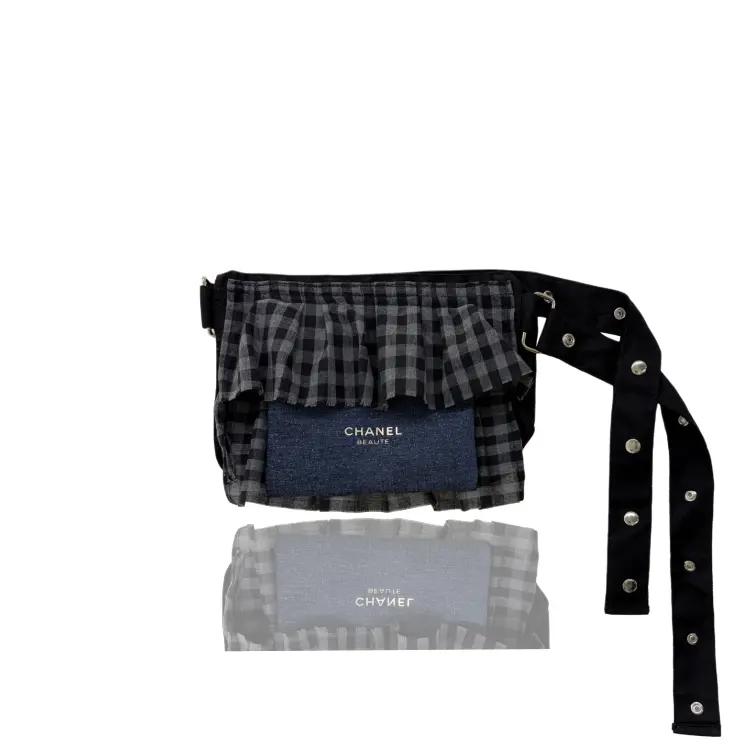 CHANEL Кастомная косметичка TCO Black Gray Plaid для хранения косметических инструментов Blue Gold
CHANEL Кастомная косметичка TCO Black Gray Plaid для хранения косметических инструментов Blue Gold