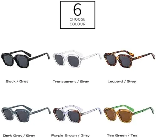 Квадратные солнцезащитные очки для женщин в волнообразной оправе, винтажные солнцезащитные очки с защитой от УФ-излучения UV400 MTZJH, Transparent Grey Tea
Квадратные солнцезащитные очки для женщин в волнообразной оправе, винтажные солнцезащитные очки с защитой от УФ-излучения UV400 MTZJH, Transparent Grey Tea