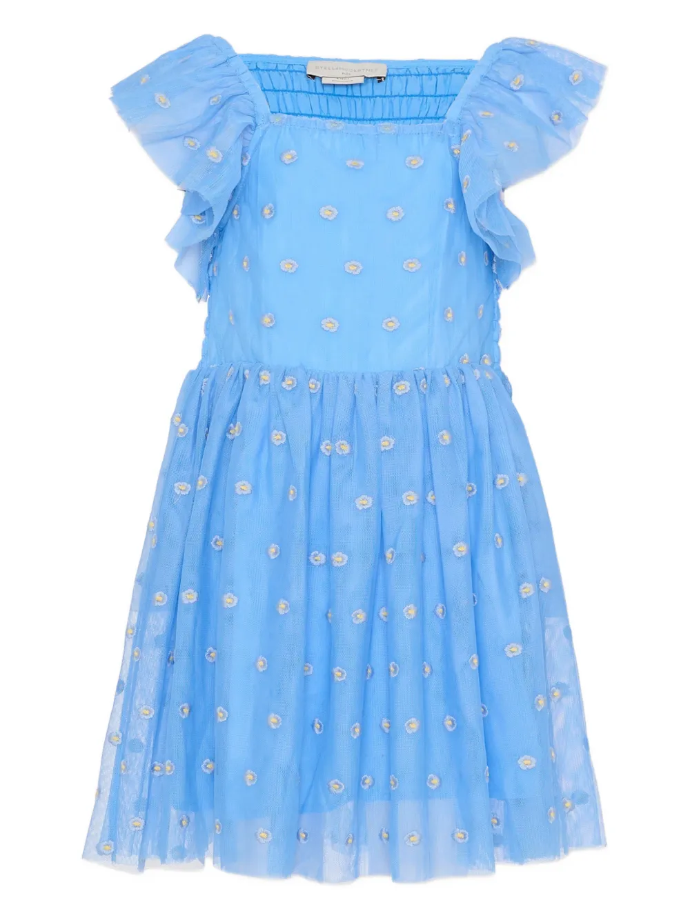 Платье с рюшами и цветочной вышивкой Stella Mccartney Kids, синий
Платье с рюшами и цветочной вышивкой Stella Mccartney Kids, синий