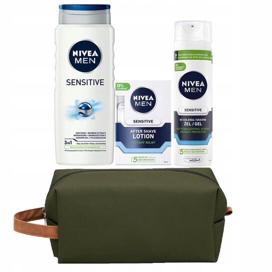 Набор косметики для тела и лица, 2 шт + косметичка Nivea Men Sensitive
Набор косметики для тела и лица, 2 шт + косметичка Nivea Men Sensitive