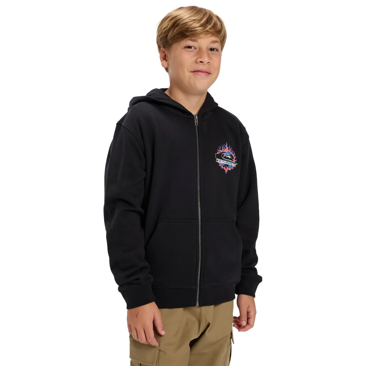 Детская толстовка на молнии с графическим принтом Quiksilver, черный
Детская толстовка на молнии с графическим принтом Quiksilver, черный