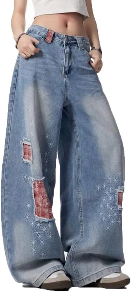 LAFOURAM Petite Jeans для женщин 5 FT, широкие, мешковатые, в стиле coquette, с клетчатым пэчворком
LAFOURAM Petite Jeans для женщин 5 FT, широкие, мешковатые, в стиле coquette, с клетчатым пэчворком