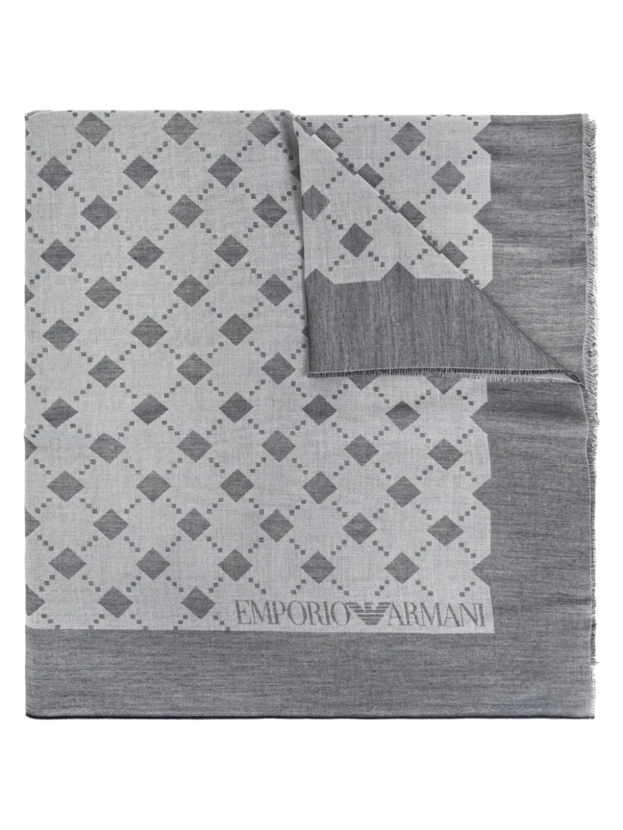 Шарф с монограммой Emporio Armani, серый
Шарф с монограммой Emporio Armani, серый